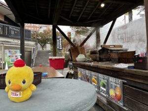 温泉の蒸気でほっかほか