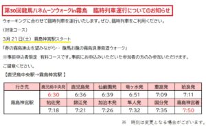 龍馬ハネムーンウォークJR臨時列車の運行決定！