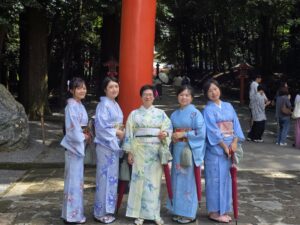 和服で楽しむ霧島神宮～台湾からのお客様～